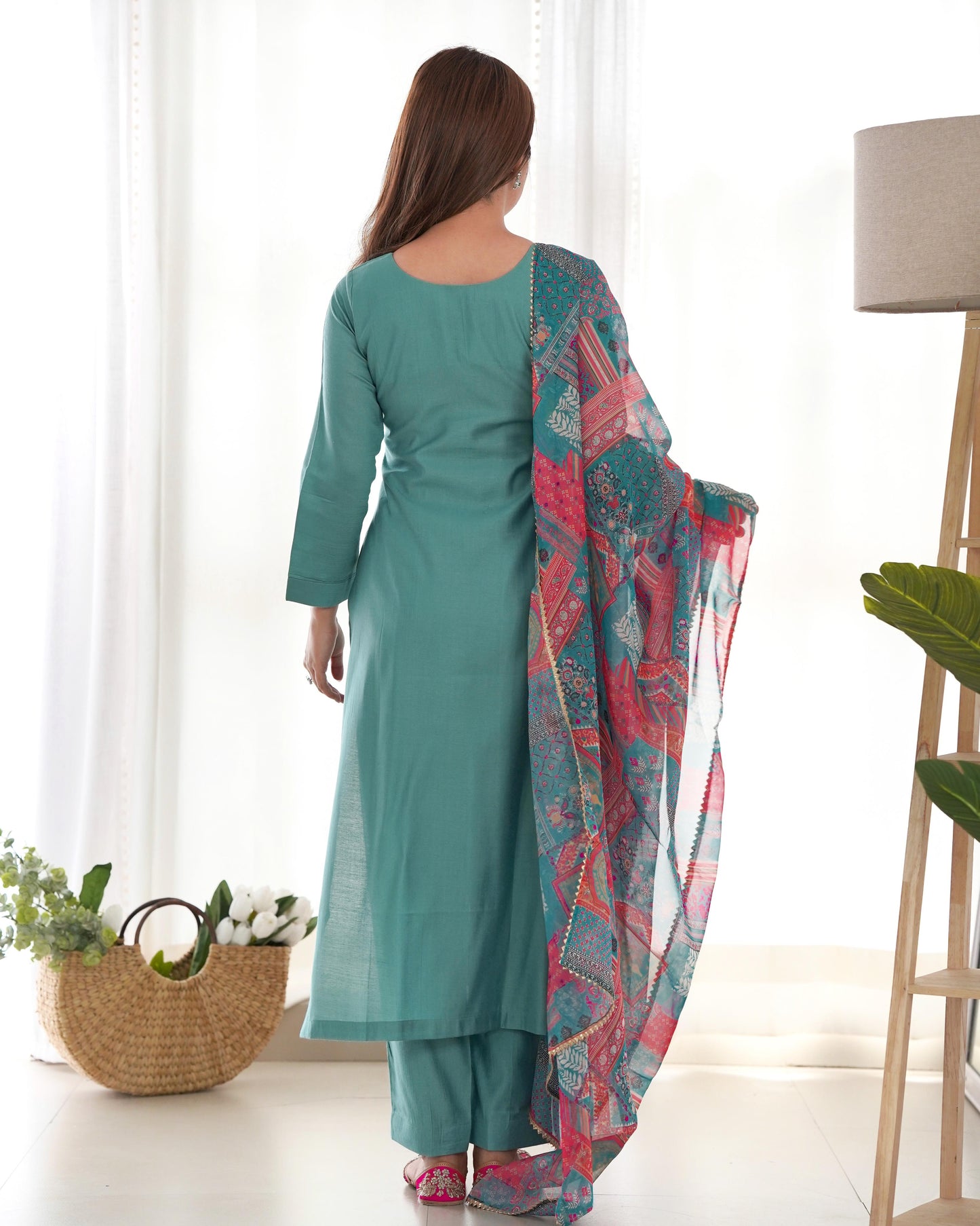 New Summer & Office Wear Viscose Kurta with Dupatta and Pants - Ready to Wear